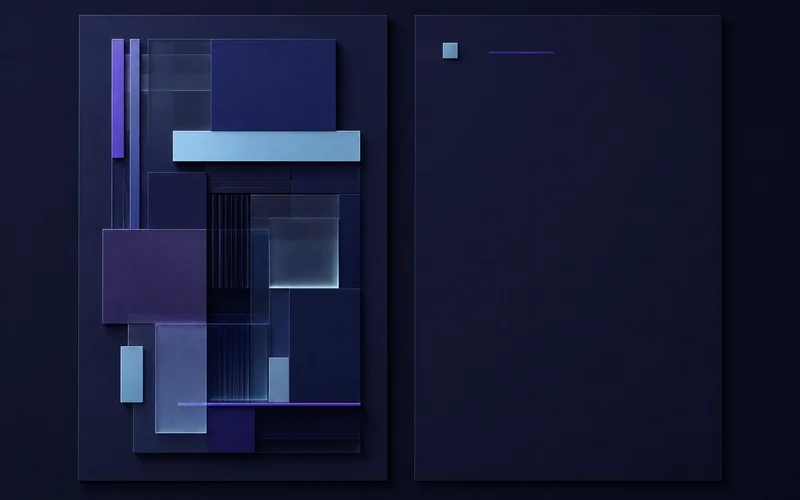 Two contrasting page representations, one dense with content and one almost empty